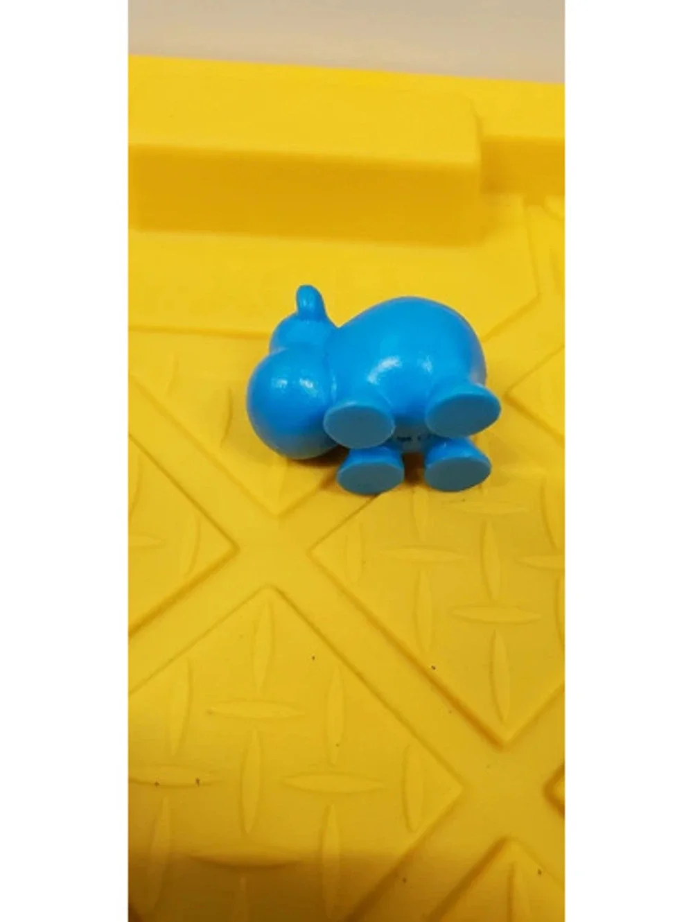 Blue Hippo Toy Plastic Figurine Miniature Animal Figure Collectible